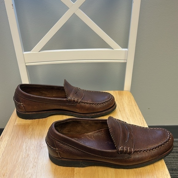 Allen Edmonds Flagstaff Brown Pebbled Leather Penny Loafer Vibram Size 1… - Picture 11 of 12